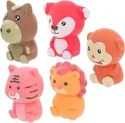 HOOTNEE 5pcs Cartoon Animal Finger Puppets for Storytelling Interactive Hand Finger Puppet for Imaginative Play and Language Development