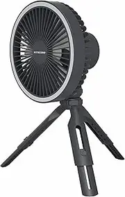 Nitecore NEF10 Multifunctional Portable Electric Fan with LED Ring Light, Flexible Ball Head Tripod, Brushless Motor 10000mAh Battery(Grey)