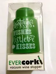 Ever Cork Vacuum Wine Stopper XOXO Christmas Wishes Mistletoe Kisses