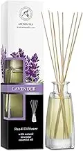 Reed Diffuser Lavender 100ml - Room Diffuser with Lavender Essential Oil & Rattan Sticks - Home Fragrance - Aromatherapy Air Freshener - Scented Diffuser - Lavender Aroma