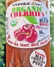 ORGANIC RAW HONEY & ORGANIC CHERRIES 1LB USDA ORGANIC CERTIFIED