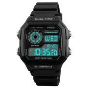 1299 Countdown Alarm Stainless Steel Waterproof Digital Watch