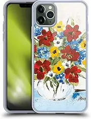 Head Case Designs Officially Licensed Haley Bush Patriotic Floral Painting Gel Case [Military Grade Protection] Compatible with Apple iPhone 11 Pro Max