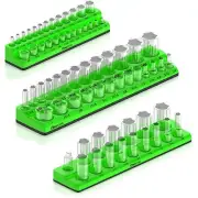 Tools Magnetic Socket Organizer | 3 Piece Socket Holder Kit | 1/2-Inch