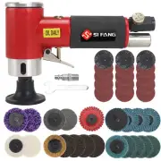 Air Orbital Sander Polisher 2" Pneumatic Polishing Machine with Grinding Discs