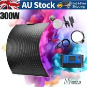 300W Flexible Solar Panel Kit 12v Caravan Camping Boat Portable Power Charging
