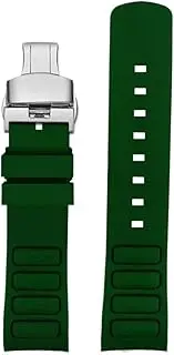 [inldye] 22mm Curved Men's Rubber Watch Strap Fit for Mido New Multifort TV M049.526