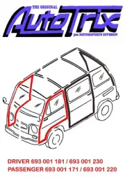 Weatherstrip Front Door Fits Subaru Sambar Van K163L Deluxe / Super Deluxe
