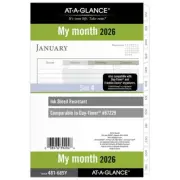 At-A-Glance 2026 Monthly Planner Refill Tabbed Size 4 Desk 5-1/2"x8-1/2" Office