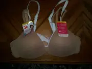 Hanes Value 2 Pack Girls Bras 30/S Molded for Modesty Moisture Wicking