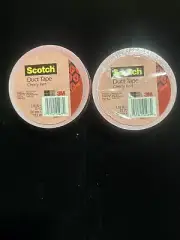 (2 ROLLS) CHERRY RED DUCT TAPE, 920-RED-C, SCOTCH, 20 YD
