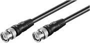 Goobay 50272 BNC Connector Cable, (RG58), Shielded, Black, 1 m Cable Length