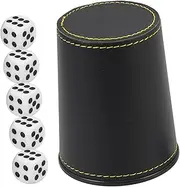 DRESSOOS 1 Set Dice Rolling Cup with Dice Lightweight Shaking Container for Party Games Ktv and Outdoor Activities Capacity Easy to Use for Transporting