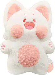 PEACHCAT Cute Pink Cat Plush Pillow Kitten Plushie Kawaii Cat Stuffed Animal for Cat Lover 23.6"