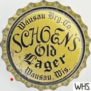 Schoen's Wausau Brewing Co. BEER cork lined beer bottle cap 1942-1947