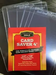 10 New Cardboard Gold Card Saver 4 Semi Rigid For PSA BGS Grading Submissions