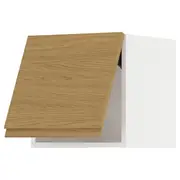 METOD wall cabinet horizontal, white/Voxtorp oak effect, 40x37x40 cm
