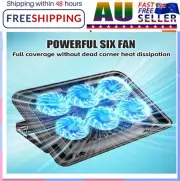 Notebook Laptop Cooling Pad USB Port Cooling Fan Stand Dual 6 Fan AU STOCK