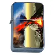 Volcanoes D3 Flip Top Oil Lighter Wind Resistant