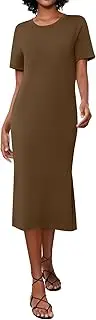 [Generic] Deals of The Day Clearance Under 5.00,Dresses for Women 2024 Work,House Dresses for Women with Pockets Black Dress for Women Spring Wedding Guest Dress Tea Party Dresses for(10-Coffee,XL)