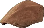 [howkuhat] Premium Adjustable Retro Beret Ivy Flat Cap Casual Peaked Forward Hat Newsboy Cap for Men Women Daily Outfits