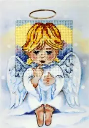 "Angel" Printed Cross stitch kit for Greeting Card - Orchidea 6230