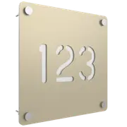 ProtectorAl 280 x 280mm Paperbark Aluminium Cut Through Custom House Sign