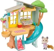 Honey Bee Acres Interactive 2 Story Tree House Playset with Exclusive Squirrel Poseable Figure Includes 21 Pieces
