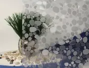 Pebbles Cut Glass Static Cling Window Film, 36" Wide x 15 ft