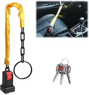 Boiarc Steering Wheel Claw, All Metal Steering Wheel Lock, Flexible Car Anti-Theft Chain Lock, Universal Immobiliser Lock for SUVs, Trucks, Pickups