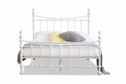 Istyle Modern Classic Julia King Metal Bed Frame White