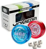 2 Legendary Yomega Spinners The Original Yoyo with A Brain and Fireball Transaxle Yo-Yo. Kids, Beginner, Intermediate and Pro Level String Trick Play. Includes 5 Extra Strings