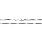 Girls Sterling Silver 3mm Franco Chain Necklace
