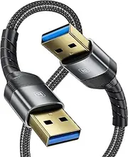 USB to USB Cable, 2M Male-to-Male USB 3.0 Type A Extenders, High-Speed Data Transfer Cable for Hard Drives, Laptops, Monitors, Cameras, Set-Top Boxes and More