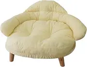 Folpus Pet Sofa with Wood Legs Pet Couch Lounger Pet Furniture Washable Pet Couch Pet Recliner Chair for Pet Supplies Kittens Kitty, XL