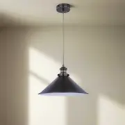 Julia industrial Chic, Metal Pendant Light - Pewter, PL0099