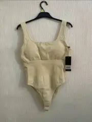 Mooslover Apricot Ribbed Bodysuit 2XL UK 18-20 Seamless Sculpting Shapewear