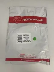 Rockville RCTR106G 6' 1/4'' TRS to 1/4'' TRS Cable, Green, 100% Copper