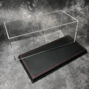 Acrylic Display case show case With black PU Leather Base For 1/18 Car Model