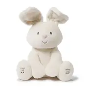 GUND - Flora Bunny Animated Plush, Soft Toy, White, 30cm H