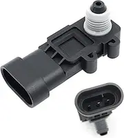 1 PC Car Fuel Pressure Sensor, Plug-and-play Replacement 16238399 9377680 09377680 16196060, Solve Fault Warning Light, Compatible with Delphi III Cadillac Chevrolet GM Hummer (Black)