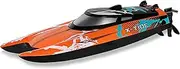 Overmax X-Tide Remote Controlled RC Speedboat Racing Boat with LED 25 km/h 1200 mAh Batteries 34 Minutes Fun Speed Control Range up to 100 m, Swimming Pool and Lake Toy
