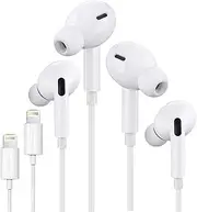 2 Pack-Apple Earbuds with Lightning Connector(Built-in Microphone & Volume Control) in-Ear Stereo Headphones Headset Compatible with iPhone 12/SE/11/XR/XS/X/7/7 Plus/8/8Plus - Support All iOS System