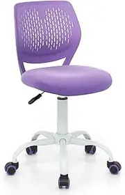 Giantex Kids Desk Chair, Adjustable Children Study Chair, Swivel Armless Mesh Task Office Chair, Computer Desk Chair with Adjustable Height & Lumbar Support (Purple)