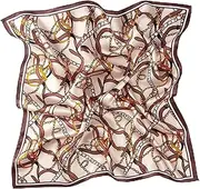 [ROBAUN] Silk Scarf for Women, Satin Square Head Wraps Women's Fashion Printing Scarves, Sleeping Scarfs, 21.7 Inches