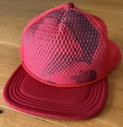 The North Face Hat Flash Dry SnapBack Trucker Cap Red Brim Mesh