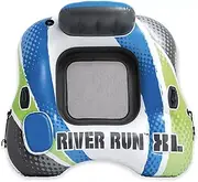 Intex River Run XL Lounge Tube - Inflatable Pool River Raft Ride- Vibrant Blue, White, and Green