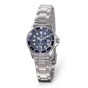 Ladies Charles Hubert Stainless Steel Band Blue Dial Diver Watch