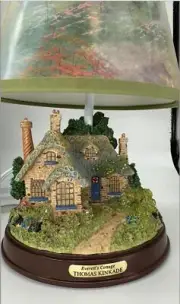 Thomas Kinkade Everett’s Cottage Table Lamp w/ Box & COA