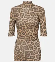 [Stella McCartney] Stella McCartney Leopard-print top AU 14 multicoloured